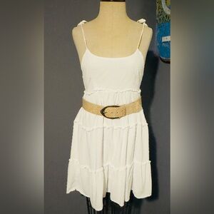 SHEIN White Spaghetti Strap Mini Dress